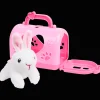 Peluches Et Poupées*Action Animal avec caisse de transport