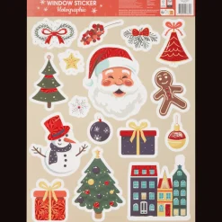 Décoration Saisonnière*Action Autocollant de Noël pour fenêtre