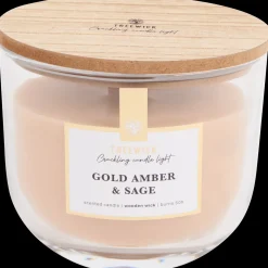 Bougies*Action Bougie parfumée avec une mèche en bois Treewick