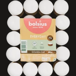 Bougies*Bolsius Bougies chauffe-plats avec coupole dorée