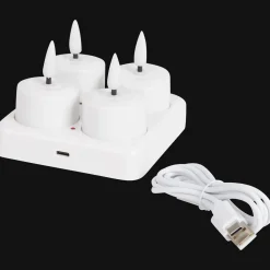 Bougies*Action Bougies chauffe-plats électriques Blanc
