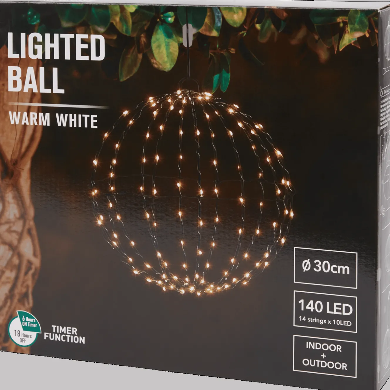 Décoration Saisonnière*Action Boule lumineuse Blanc chaud