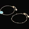 Montres Et Bijoux*Action Bracelets plaqués or avec pierre précieuse