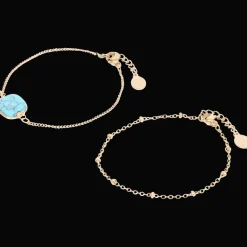 Montres Et Bijoux*Action Bracelets plaqués or avec pierre précieuse