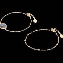 Montres Et Bijoux*Action Bracelets plaqués or avec pierre précieuse