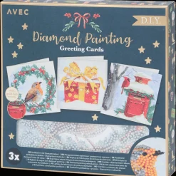 Cartes*Action Cartes de vœux peinture diamant Avec