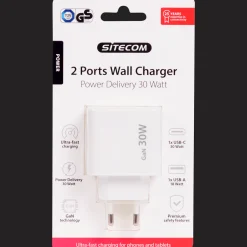 Rallonges*Sitecom Chargeur secteur rapide à 2 ports