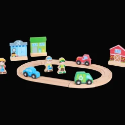 Jouets En Bois*Mini Matters Circuit et petites voitures en bois