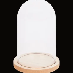 Accessoires Pour La Maison*Action Cloche avec socle en bois Seasons & Style