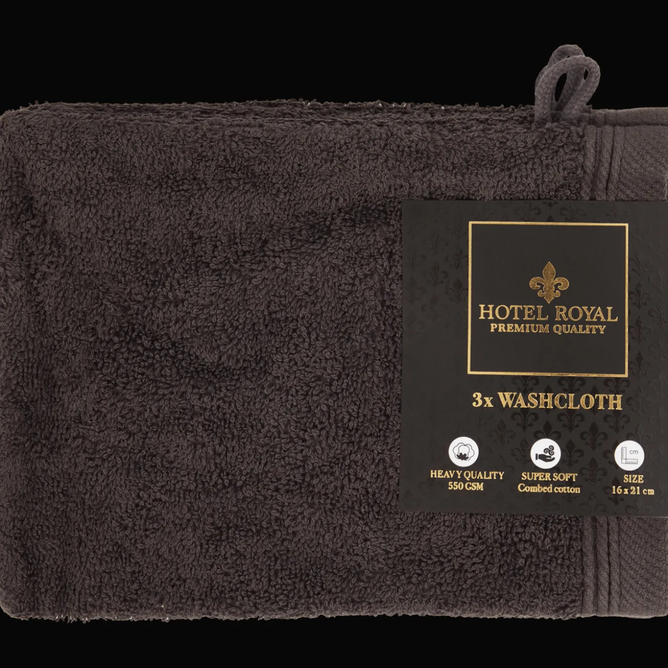 Salle De Bain*Hotel Royal Gants de toilette Anthracite