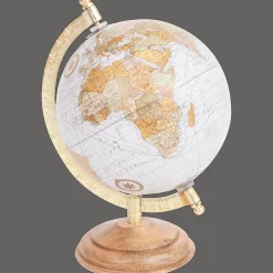 Accessoires Pour La Maison*Action Globe terrestre sur un socle en manguier