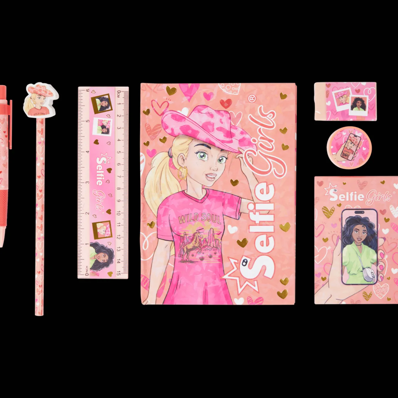 Papier Et Cahiers*Action Kit d'écriture Selfie Girls