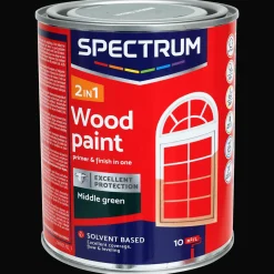 Peinture*Spectrum Laque satinée pour bois 2-en-1 Vert moyen