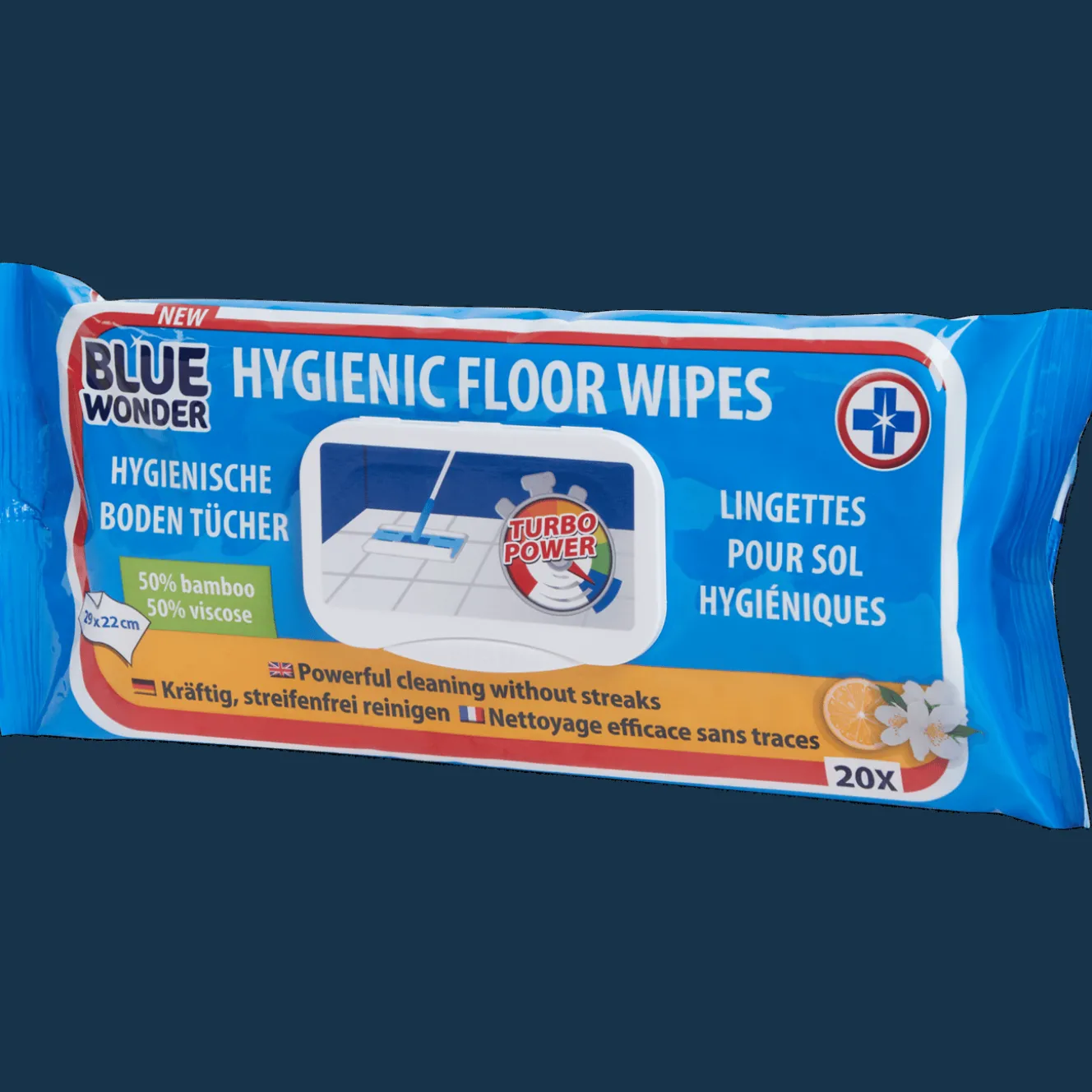 Articles De Nettoyage*Blue Wonder Lingettes hygiéniques pour sol