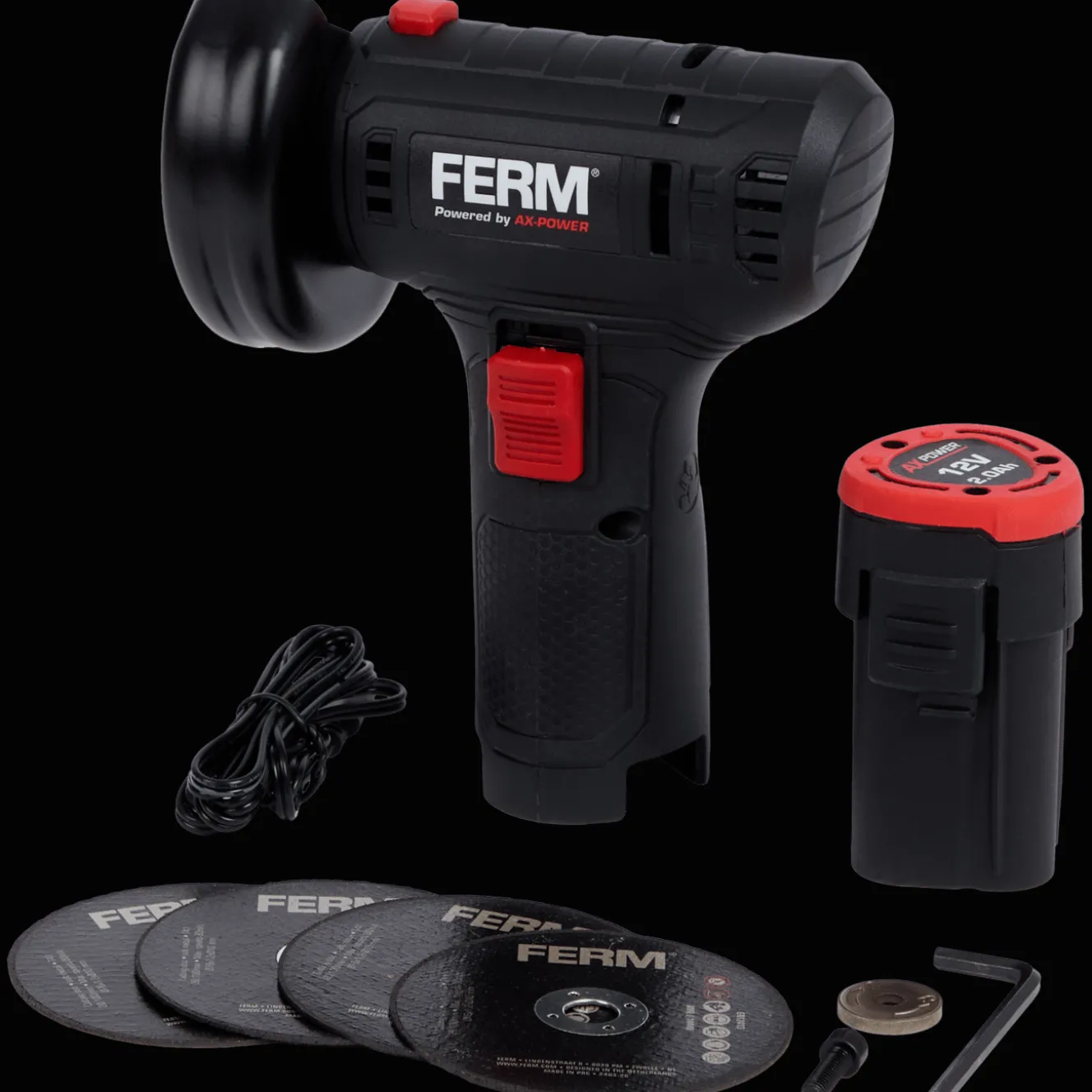 Outils*FERM Meuleuse d'angle sans fil AX Power