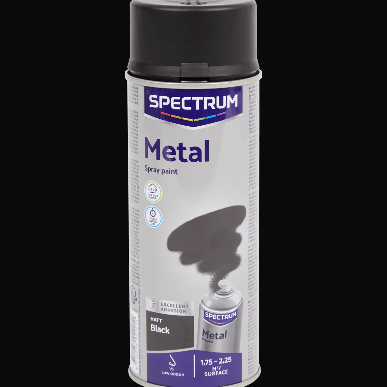 Peinture*Spectrum Peinture en aérosol pour métal Noir mat