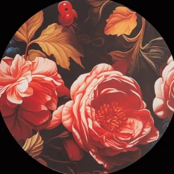 Cadres Photo*Action Peinture florale ronde