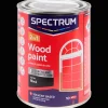 Peinture*Spectrum Peinture laque satinée pour bois 2-en-1 Noir