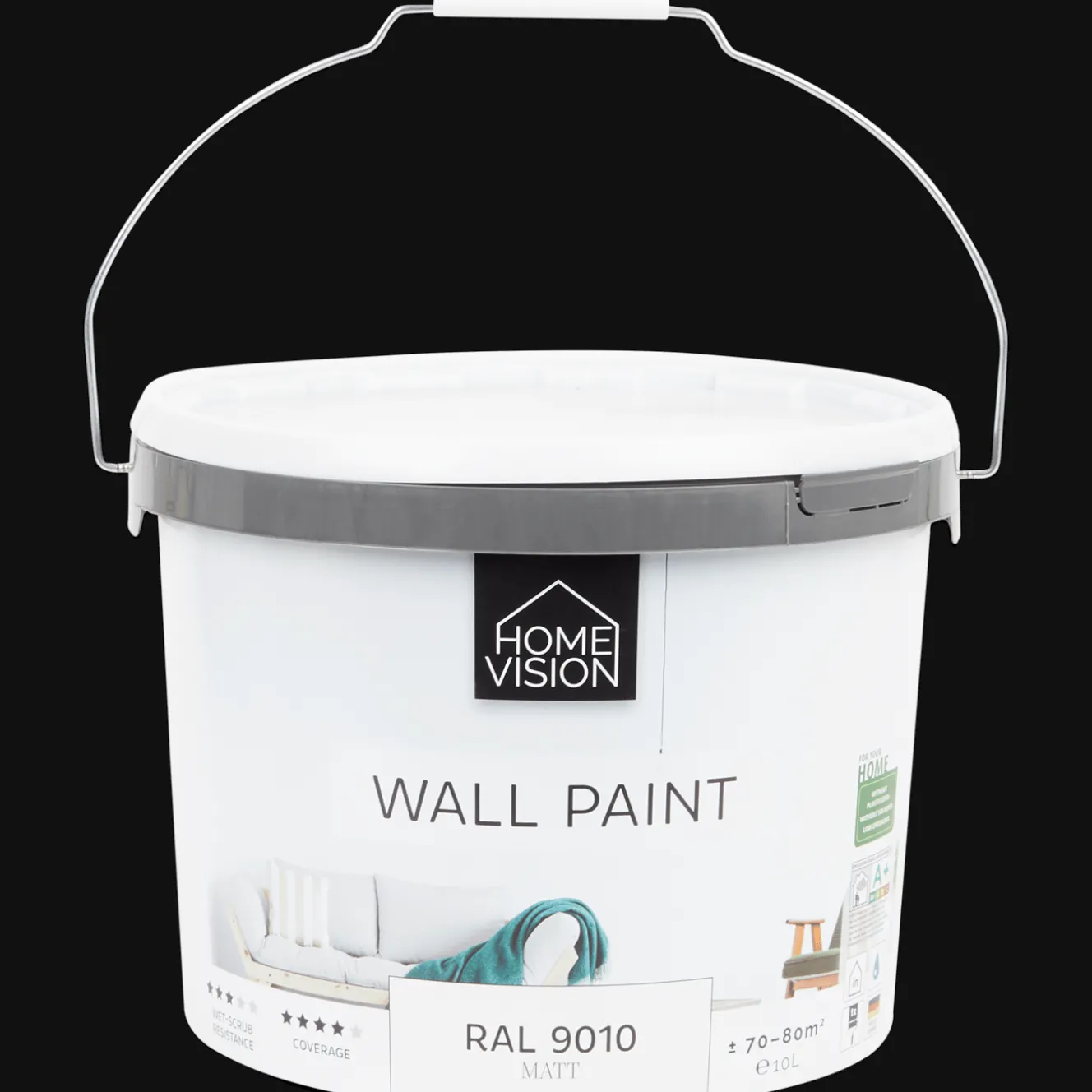 Peinture*Action Peinture murale mate Home Vision RAL 9010