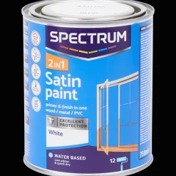 Peinture*Spectrum Peinture satinée 2-en-1 Blanc