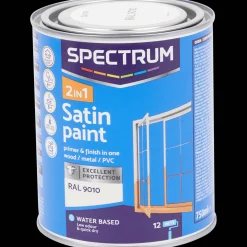 Peinture*Spectrum Peinture satinée 2-en-1 RAL 9010