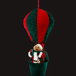 Décoration Saisonnière*Action Personnages de Noël dans une montgolfière