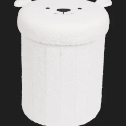 Accessoires Pour La Maison*Action Pouf de rangement pliable en tissu teddy