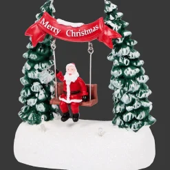 Décoration Saisonnière*Magic Village Scène de Noël avec balançoire