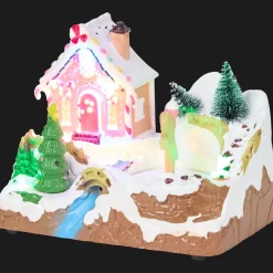 Décoration Saisonnière*Magic Village Scène de Noël avec musique